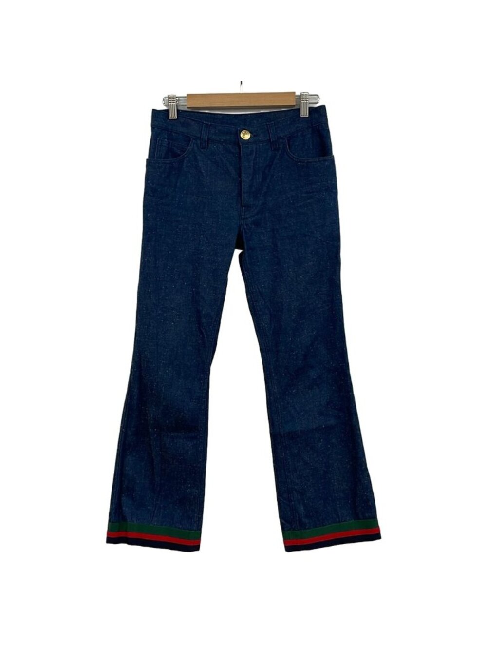 Gucci Jeans Navy White Multi Rabbit Patch Button Fly